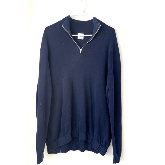 Zara Men’s Half Zip Sweatshirt Size Medium Blue - Picture 1 of 5